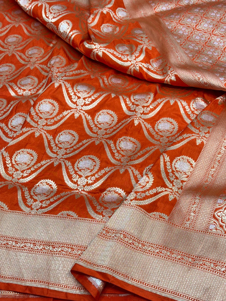 Yellow Sona Rupa Pure Silk Saree