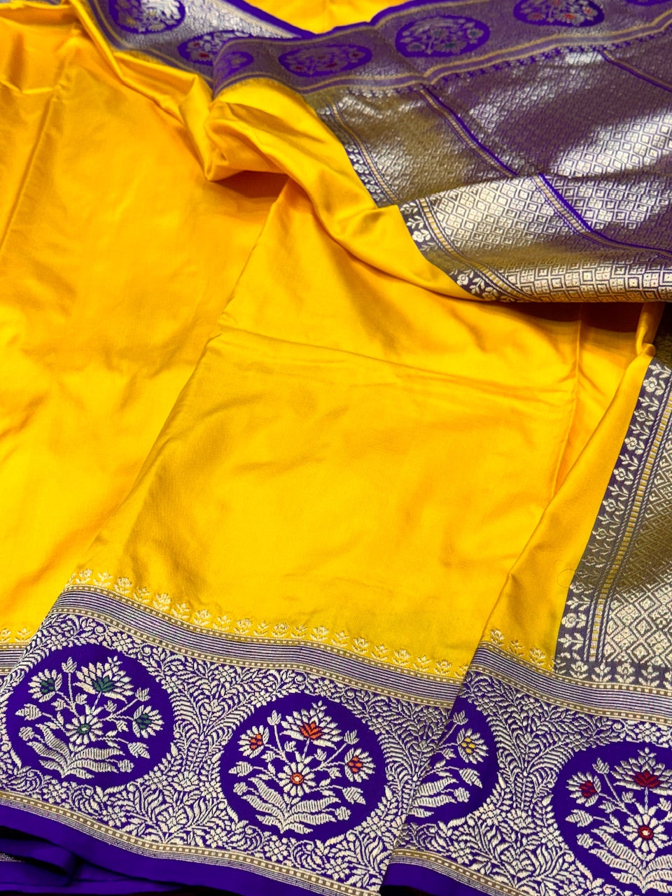 Yellow Handwoven Ektara Silk Saree