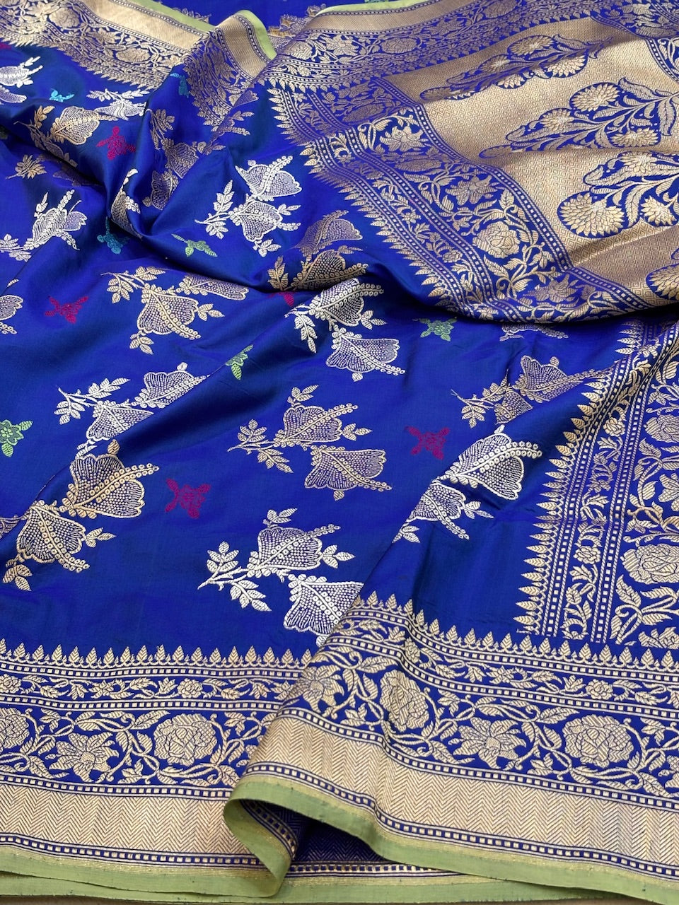 Royal Blue Handwoven Banarasi Silk Saree