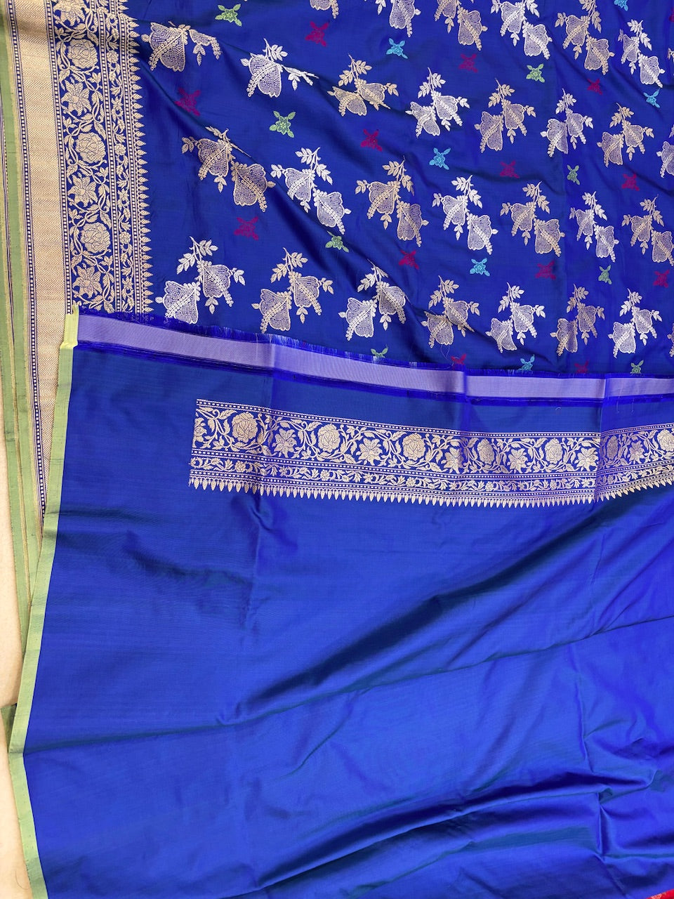 Royal Blue Handwoven Banarasi Silk Saree