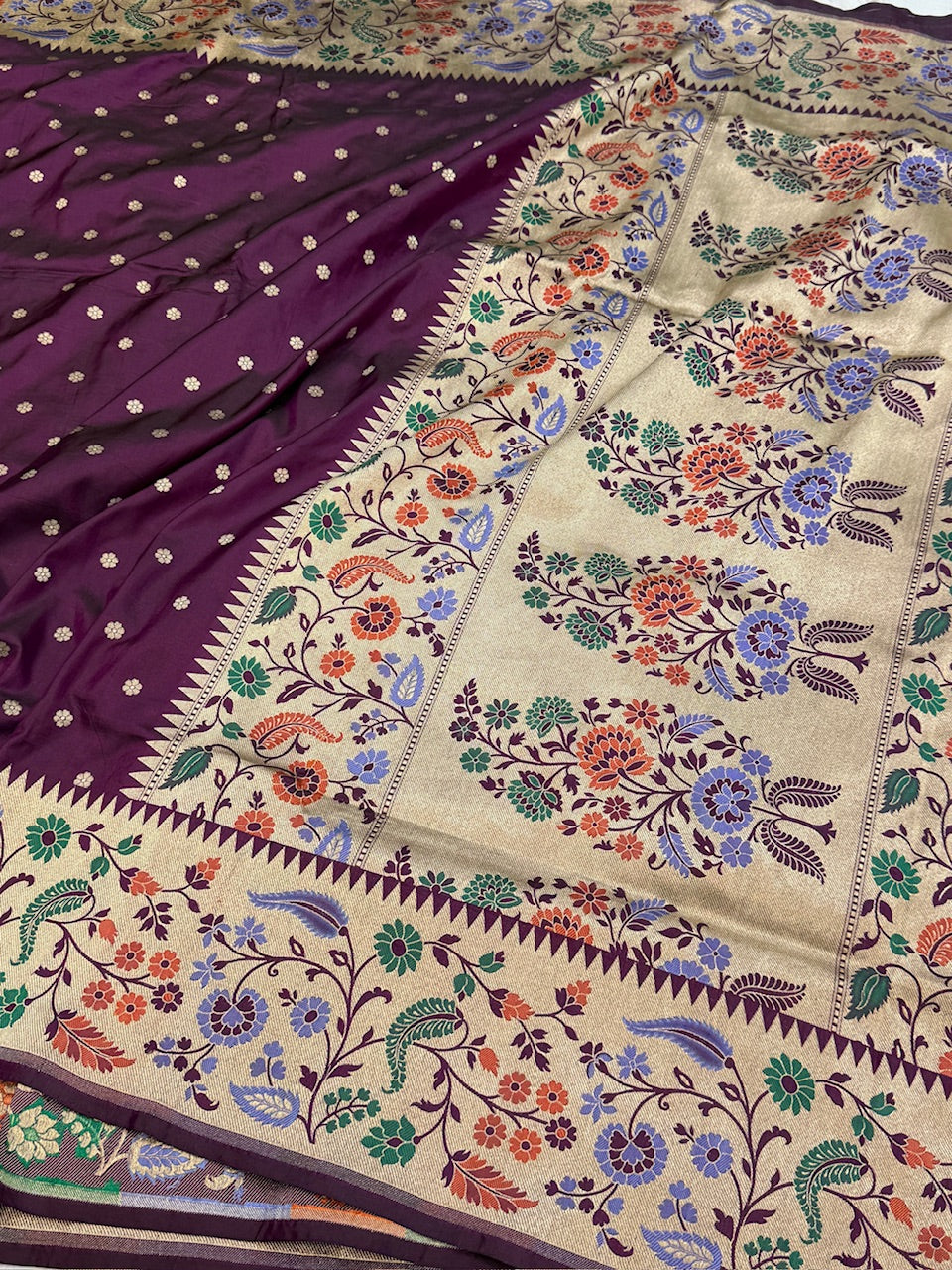 Banarasi Paithni Minakari Pure Silk Saree
