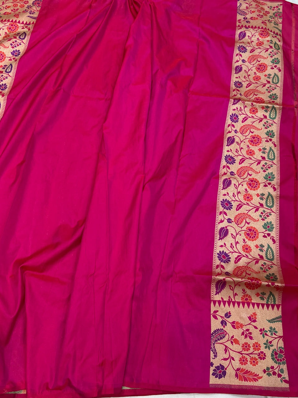 Banarasi Paithni Minakari Pure Silk Saree