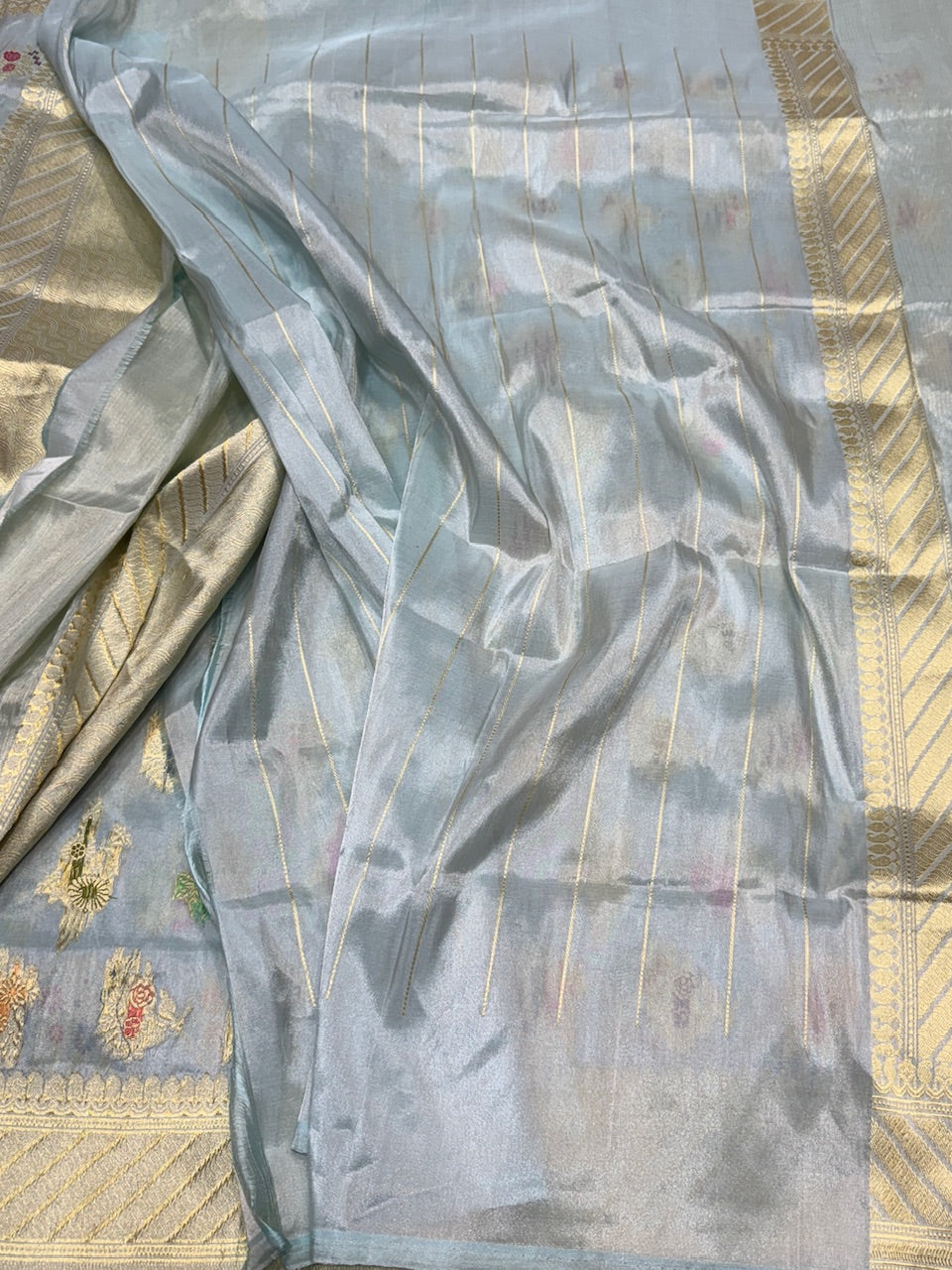 Handwoven Pure Katan Tissue Saree
