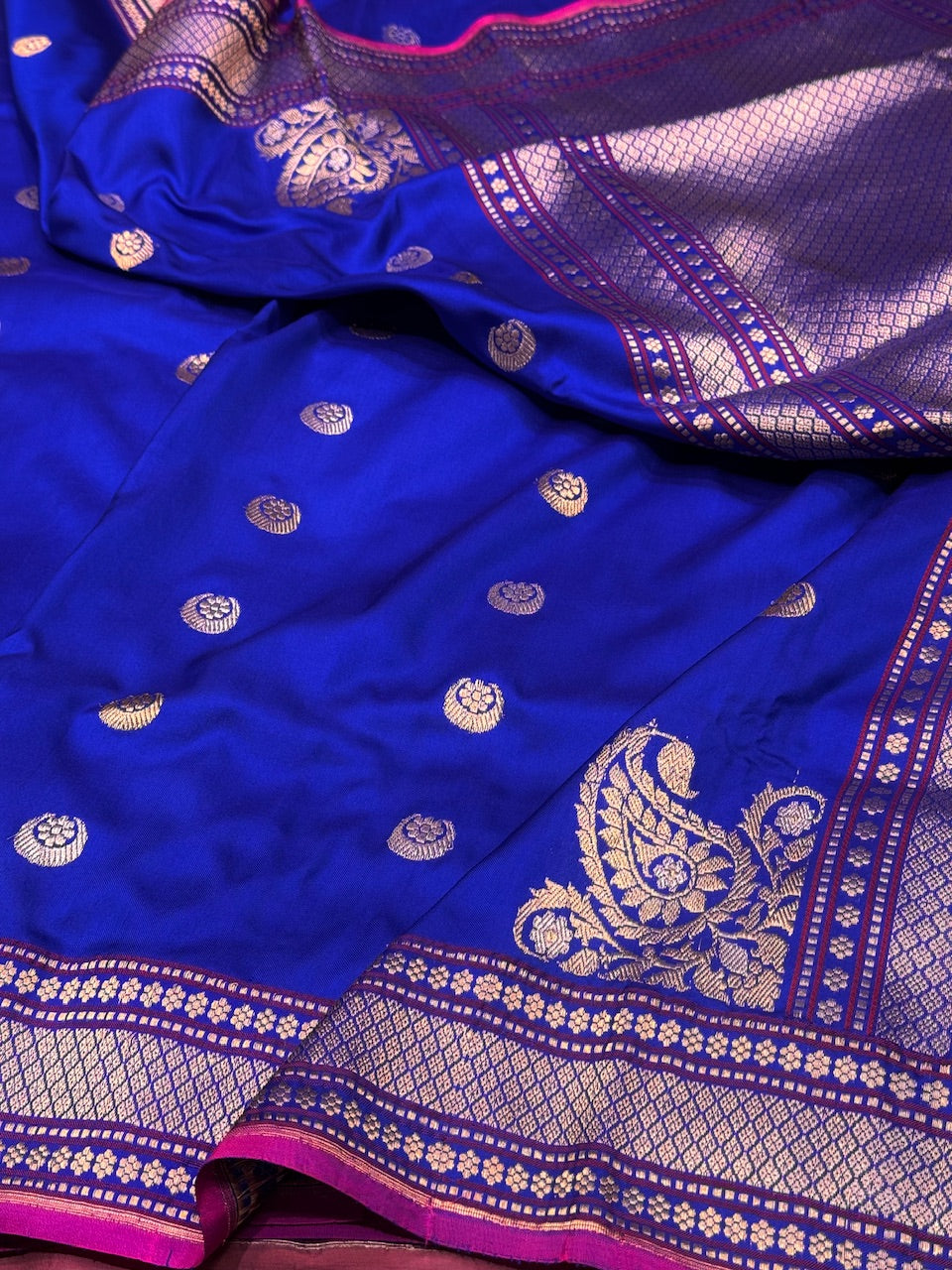 Royal Blue Handwoven Ektara Silk Saree