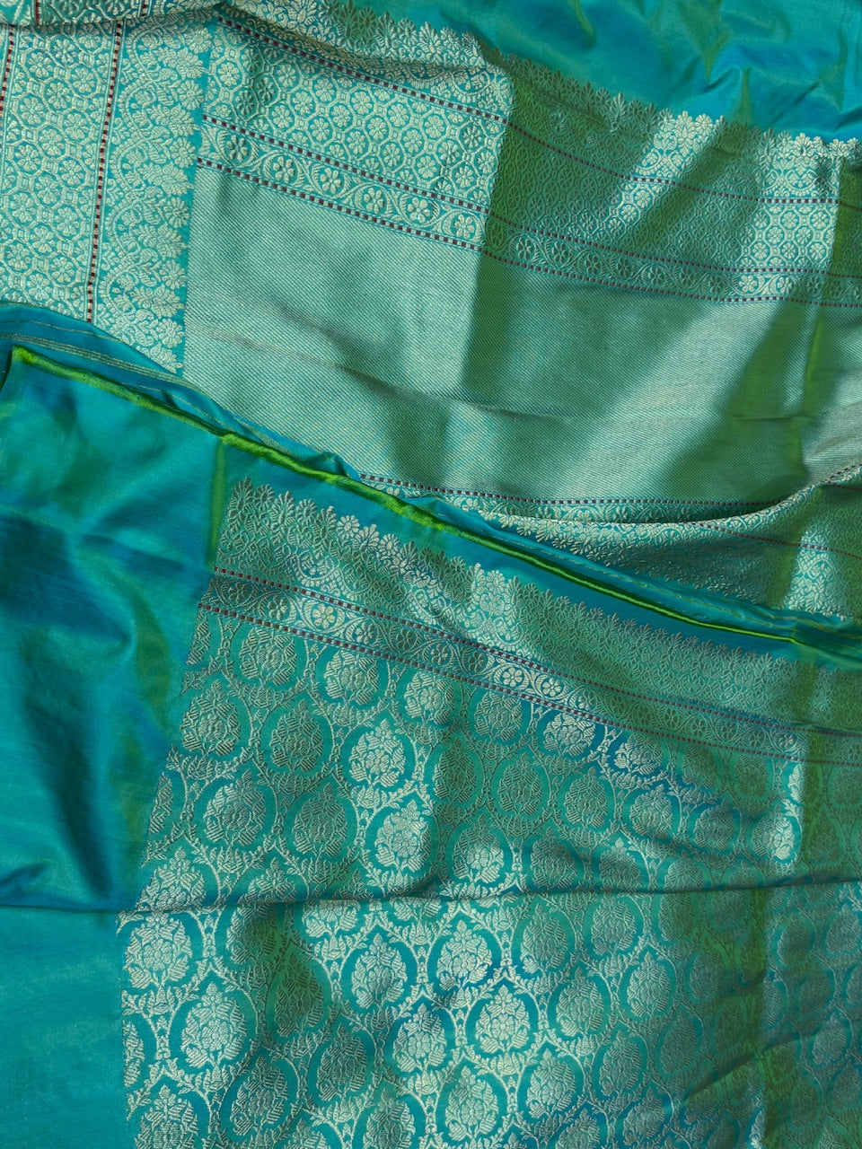 Sea Green Handwoven Ektara Pure Silk Saree