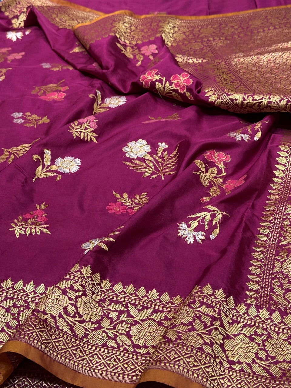 Magenta Ektara Silk Handwoven Saree