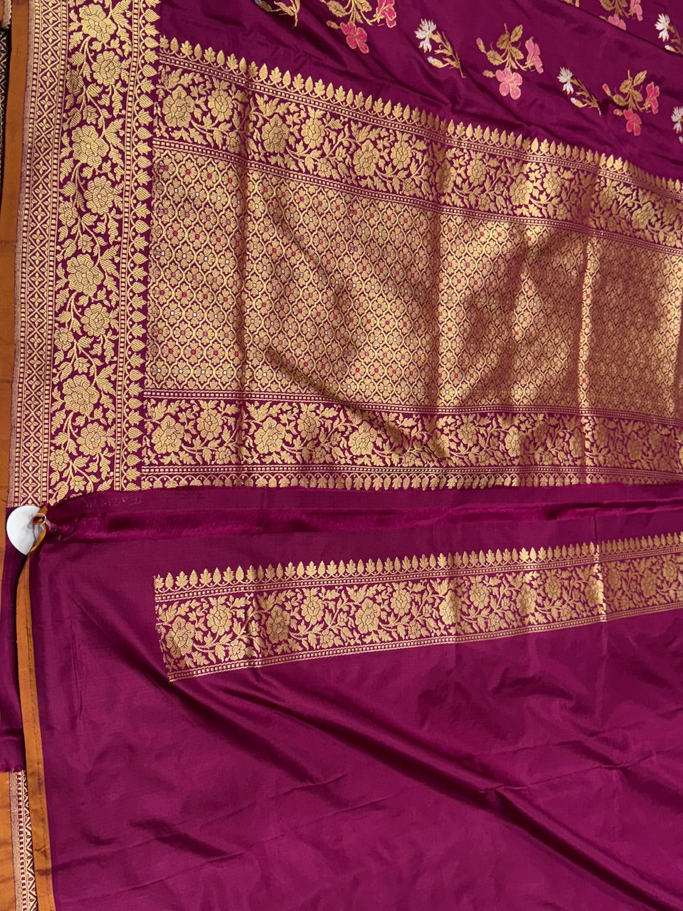 Magenta Ektara Silk Handwoven Saree