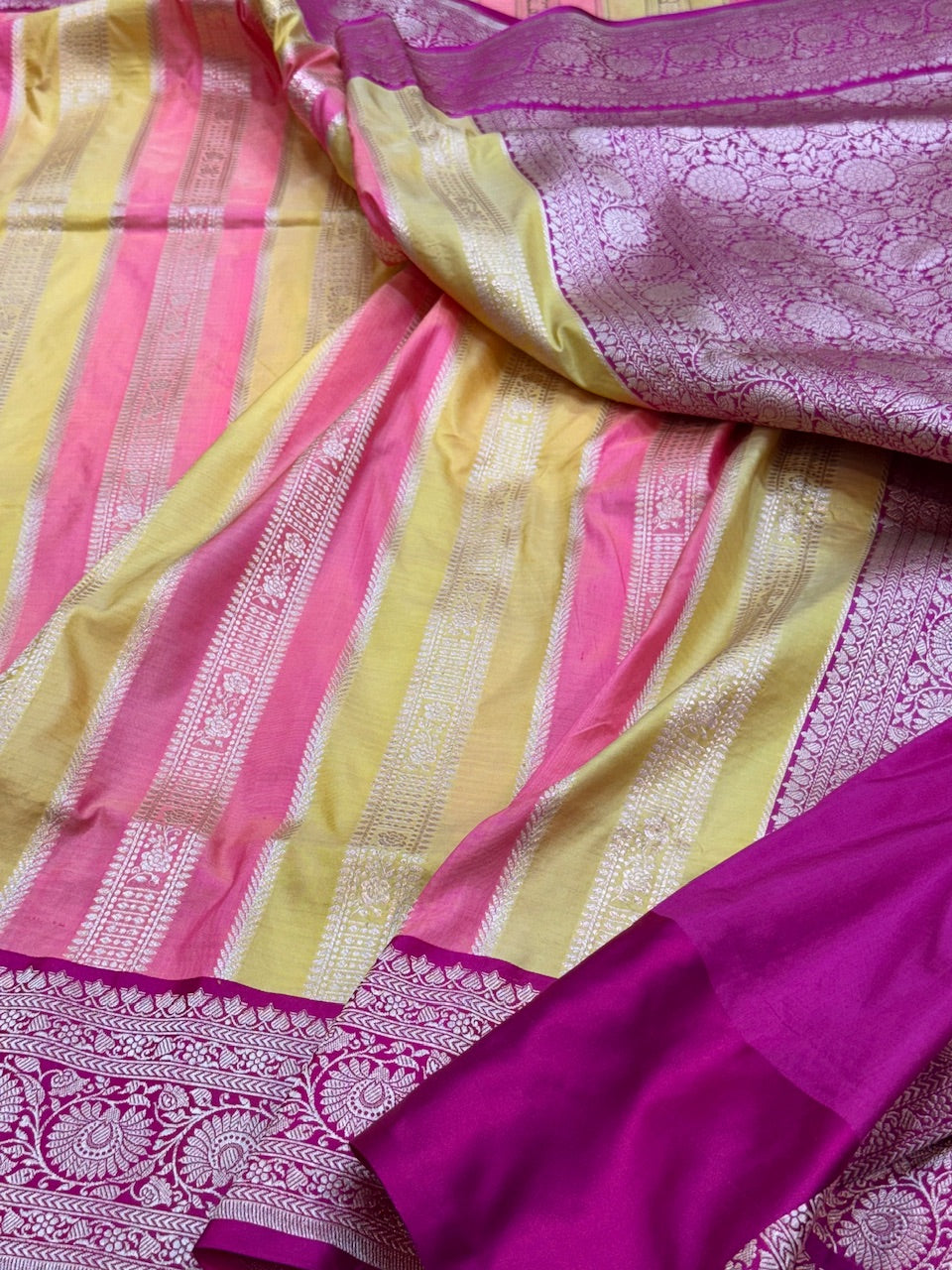Multicolour Banarasi Pure Katan Silk Saree