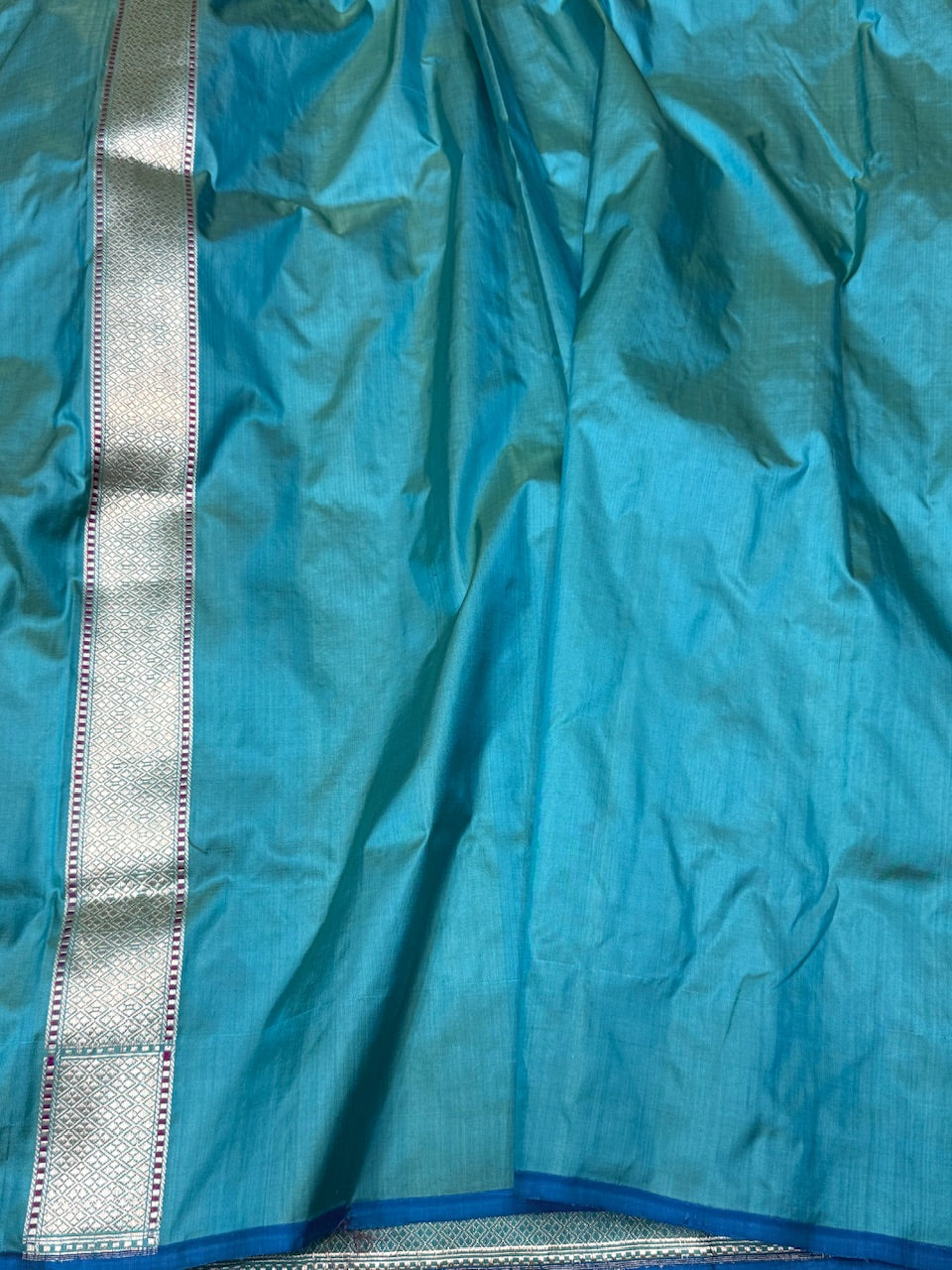 Sky Blue Handwoven Banarasi Pure Silk Brocade Saree