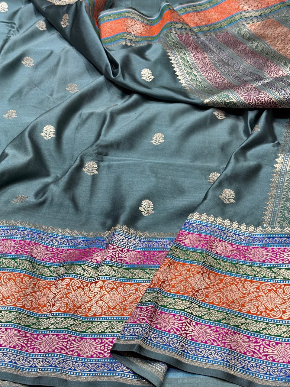 Handwoven Banarasi Pure Mashru Satin Silk Saree