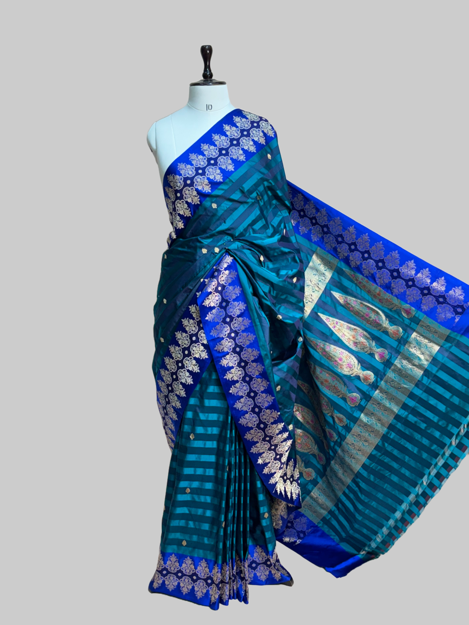 Handwoven Banarasi Satin Border Silk Saree