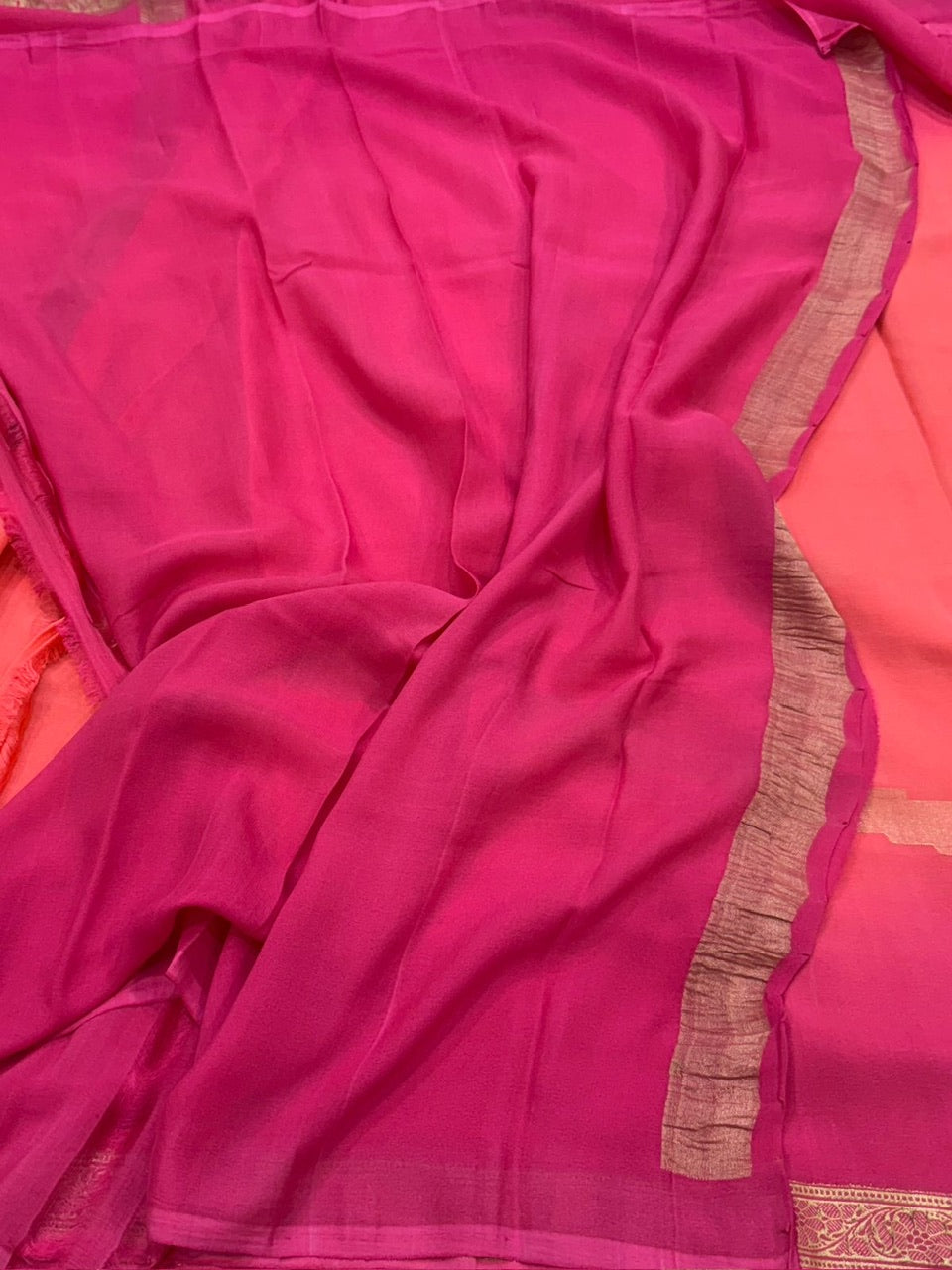 Pure Chiffon Georgette Saree