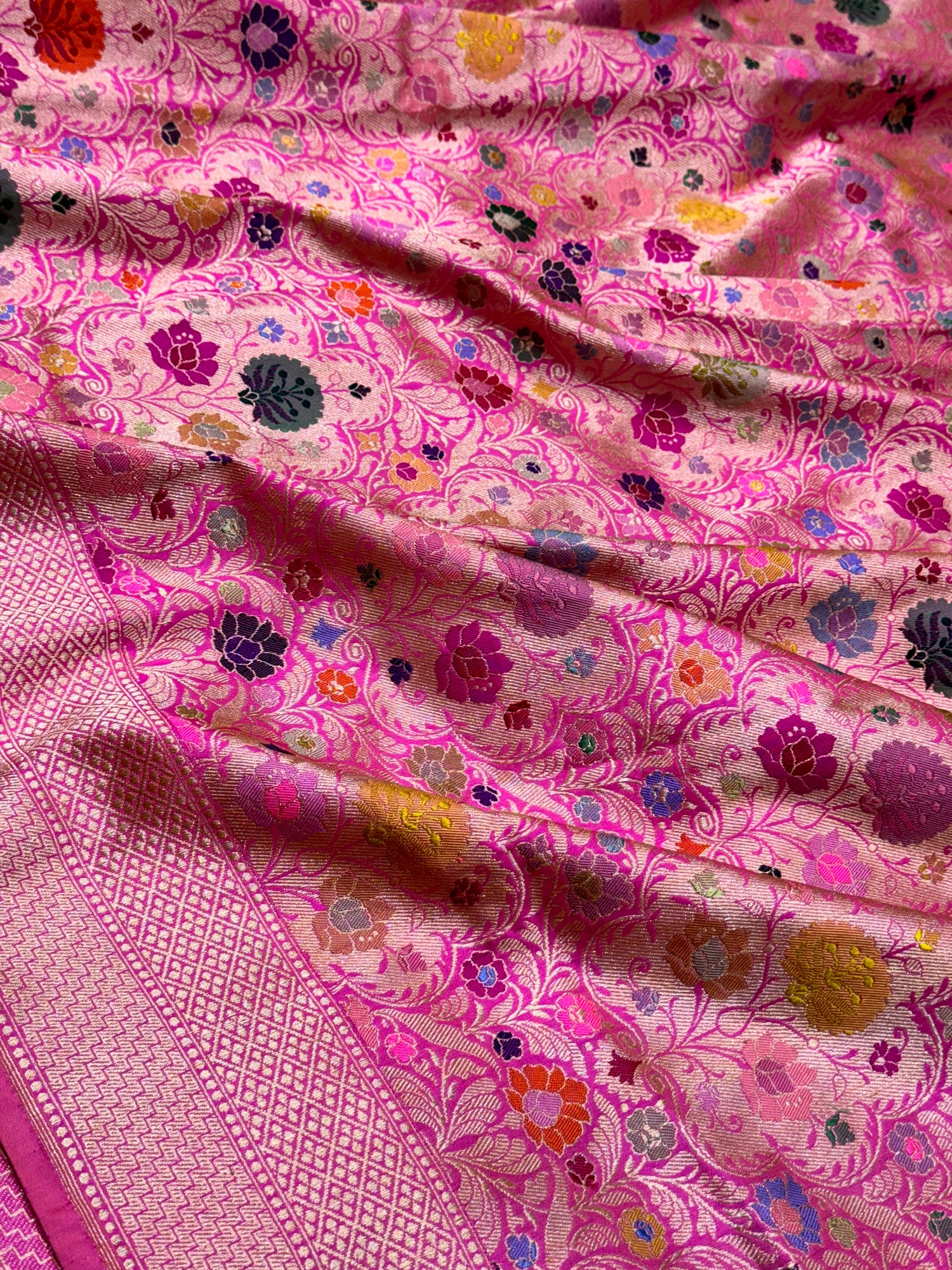 Buy Online 100% Pure Banarasi Silk Saree – HMR Handlooms