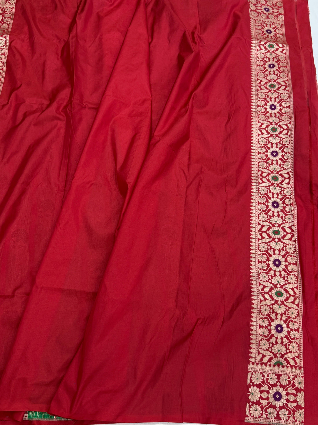 Red Banarasi Minakari Pure Silk Saree