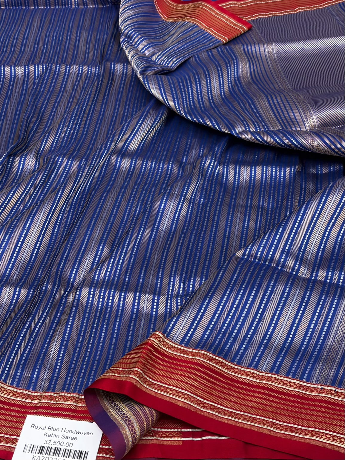 Royal Blue Handwoven Pure Banarasi Katan Silk Saree