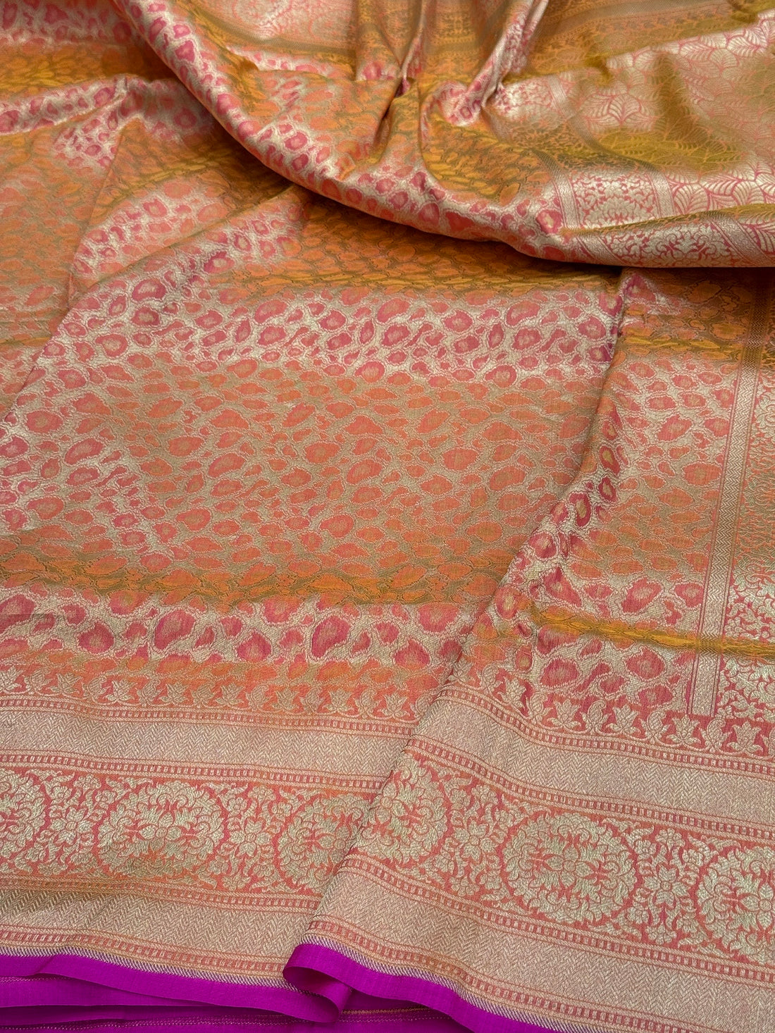 Banarasi Pure Silk Brocade Saree | 100% Pure Katan Silk with Minakari Work