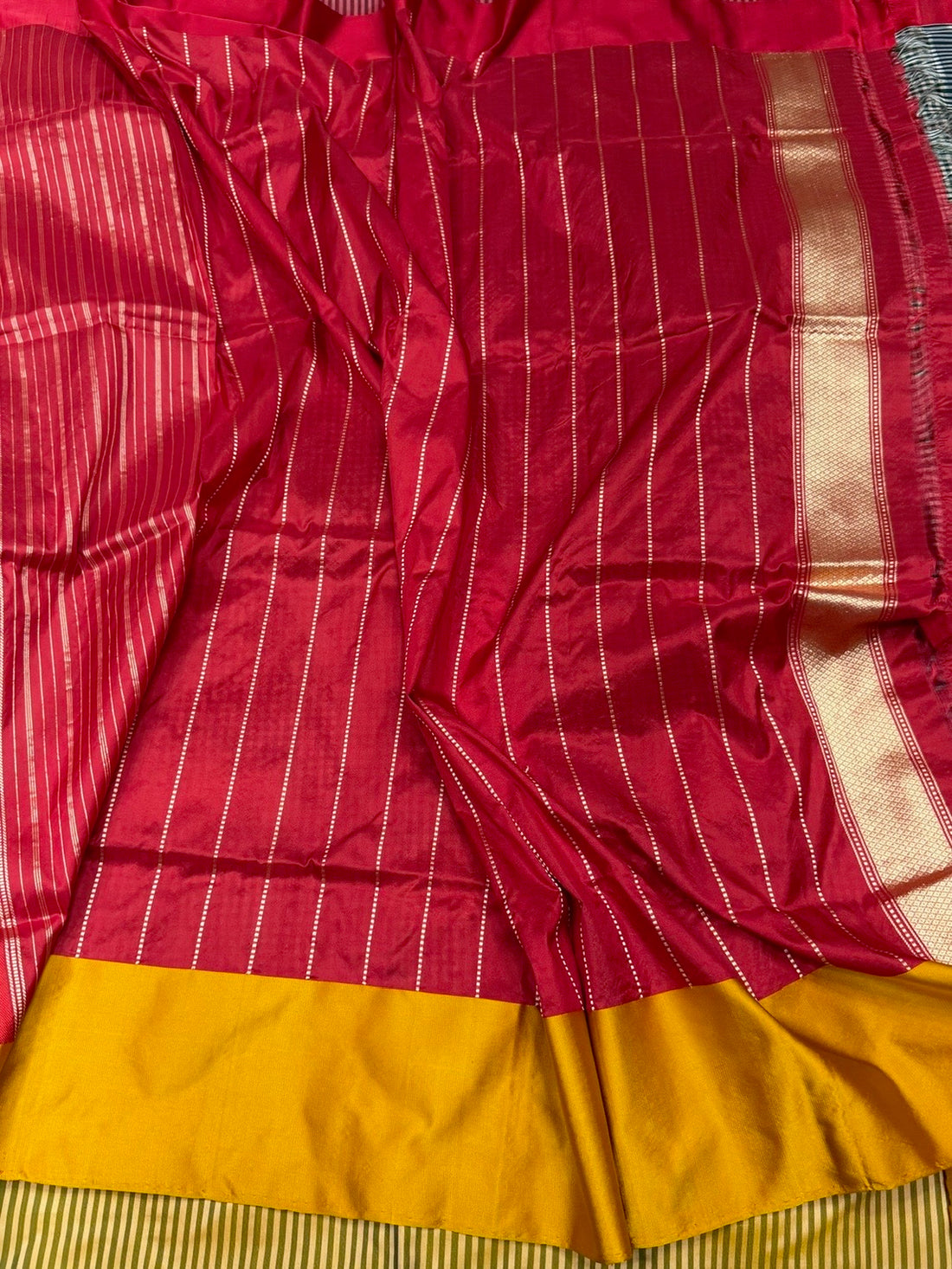 Black check Handwoven Pure Banarasi Silk Saree – Kadwa Weave, Pure Katan-Mulberry Silk