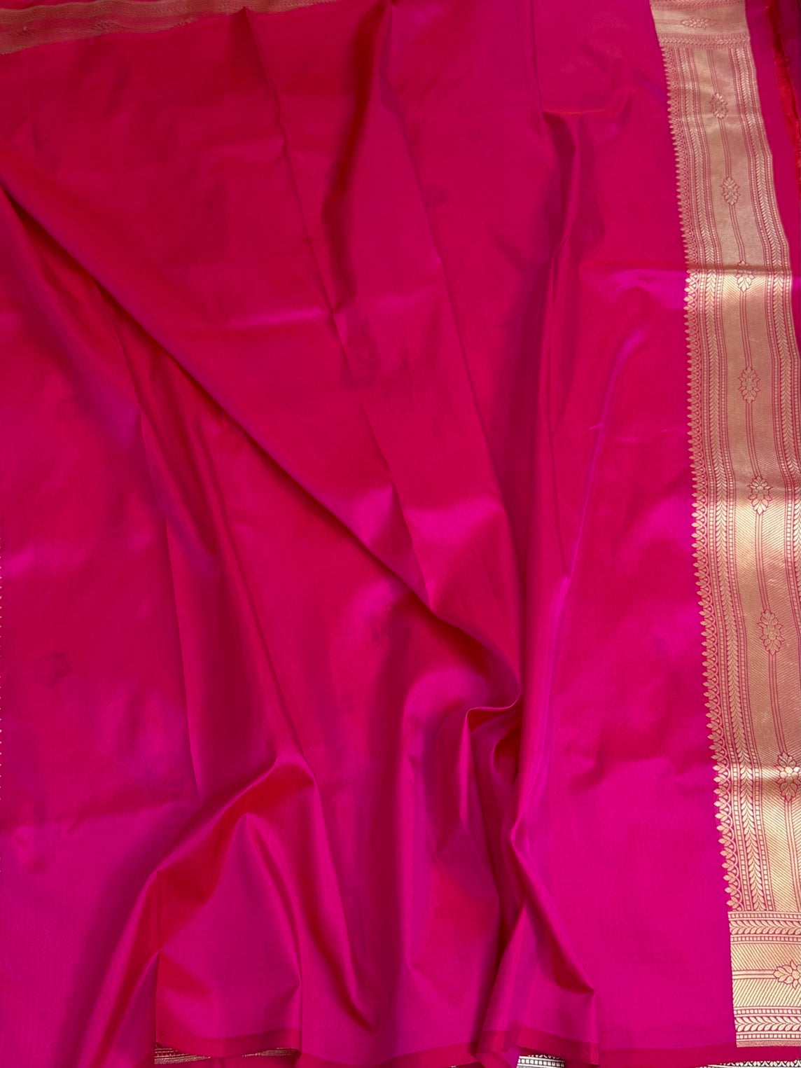 Rani Pink Banarasi Minakari Pure Katan Silk Saree