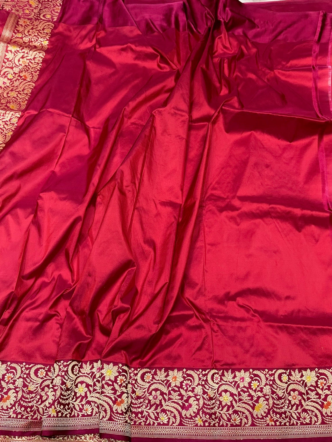 Red Handwoven Pure Banarasi Silk Saree