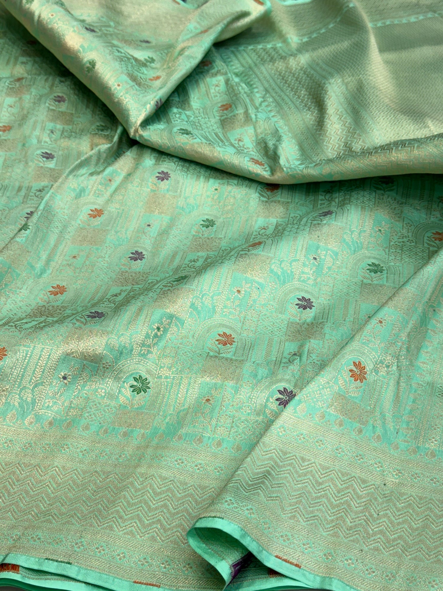 Banarasi Minakari Pure Silk Brocade Saree | 100% Pure Katan Silk