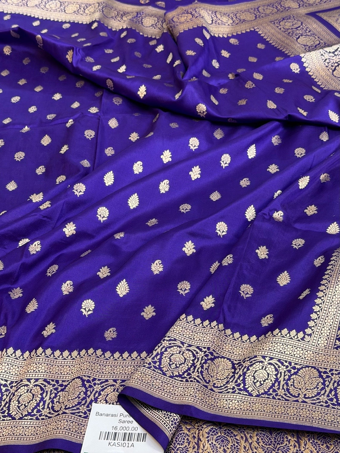 Purple Banarasi Pure Katan Silk Saree