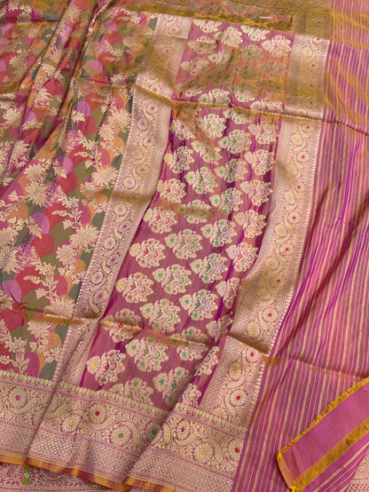 Banarasi Tilfi Minakari Pure Katan Silk Saree | Pure Silk | Minakari Work | Cutwork Technique | Banarasi Katan Silk Saree