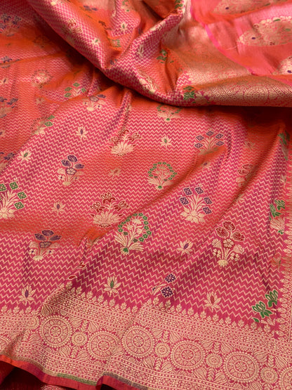 Banarasi Minakari Pure Silk Brocade Saree