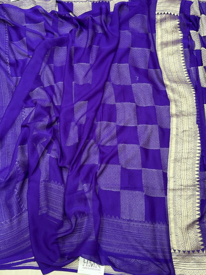 Banarasi Pure Chiffon Georgette Saree