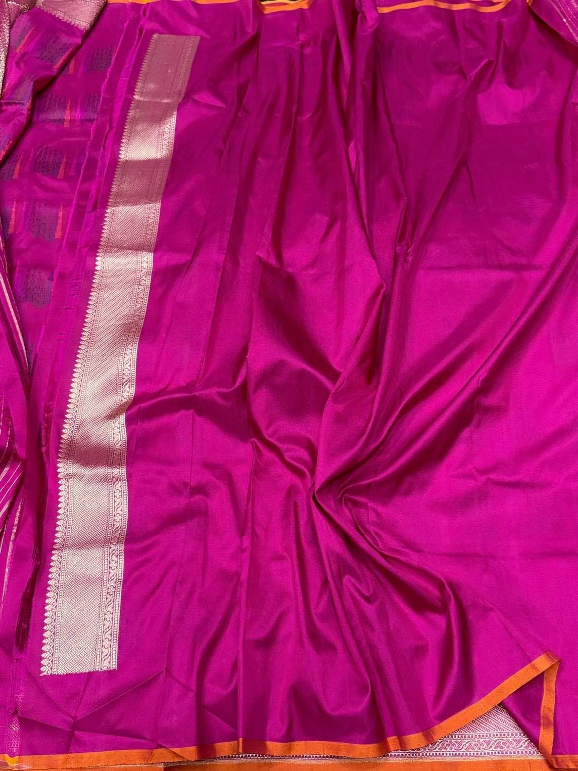 Rani Pink Handwoven Pure Banarasi Silk Saree