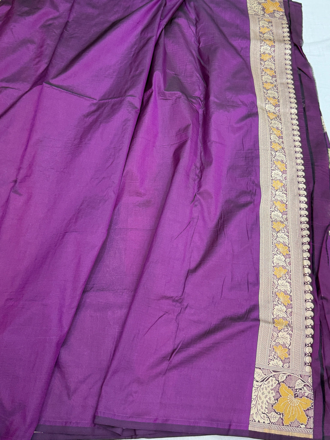 Magenta Banarasi Minakari Pure Silk Saree