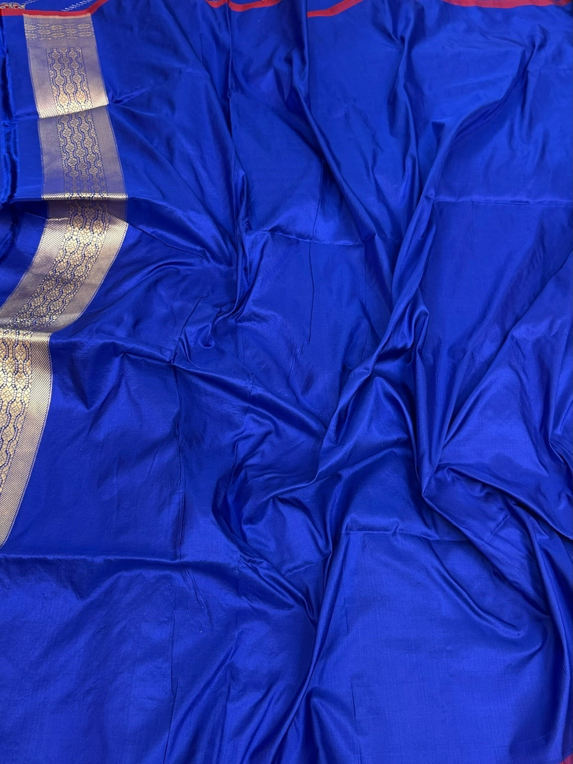 Royal Blue Handwoven Pure Banarasi Katan Silk Saree
