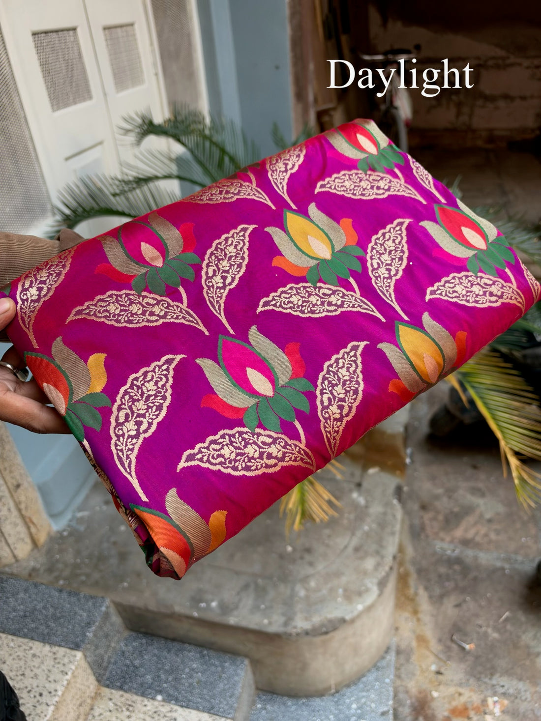 Magenta Pink Banarasi Tilfi Minakari Pure Katan Silk Saree
