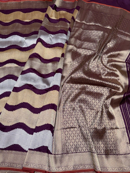 Magenta Handwoven Pure Banarasi Silk Saree