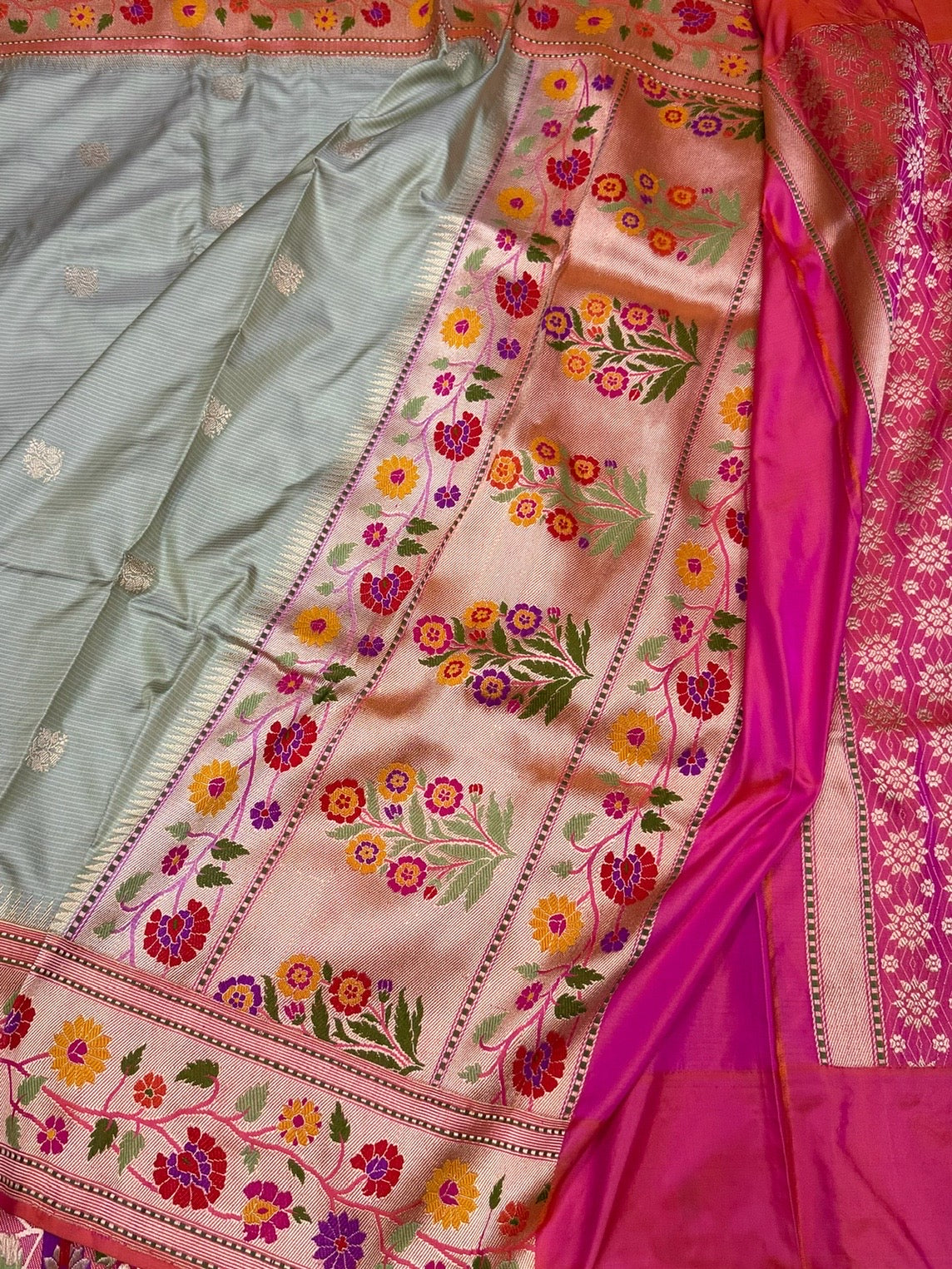 Pista Green Handwoven Pure Banarasi Ektara Silk Saree