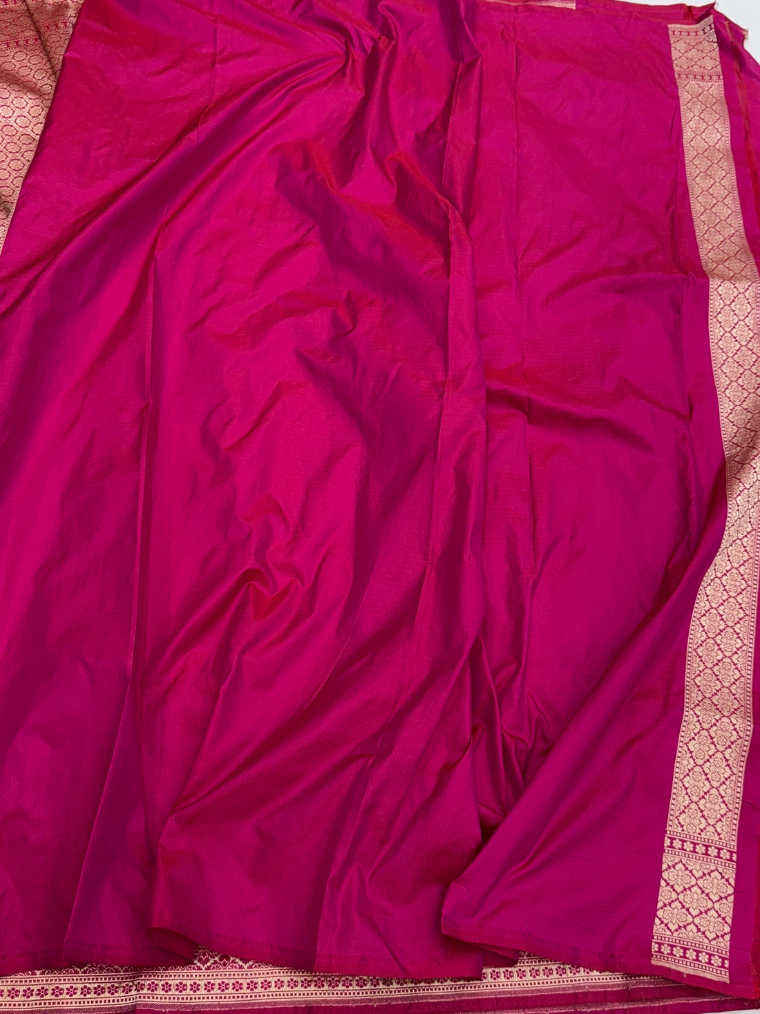 Rani Pink Banarasi Necklace Pure Katan Silk Saree | Pure Silk | Cutwork Technique | Banarasi Katan Silk Saree