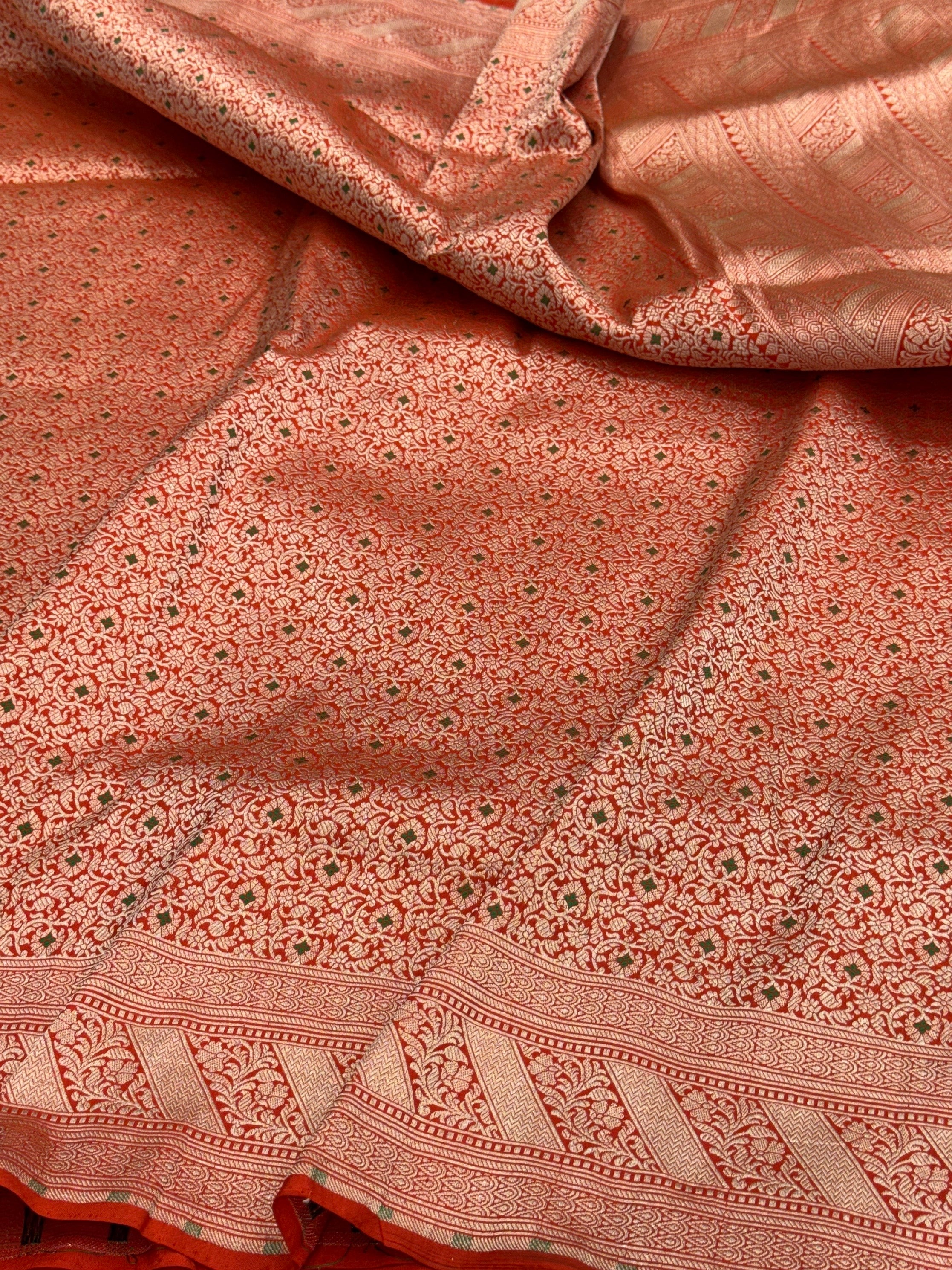 Banarasi Minakari Pure Katan Silk Brocade Saree – Rich Traditional Brocade Weave