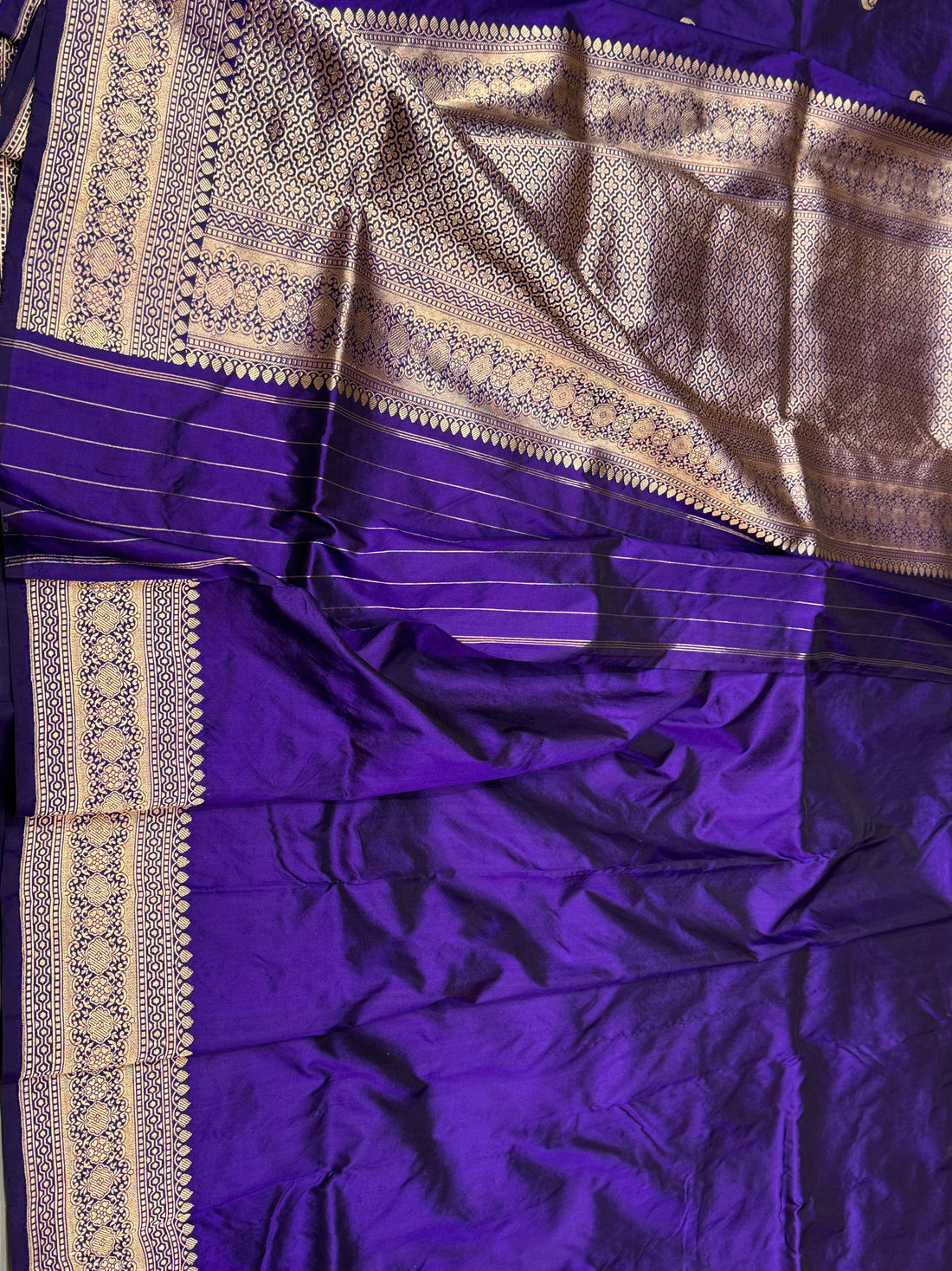 Purple Handwoven Banarasi Silk Saree