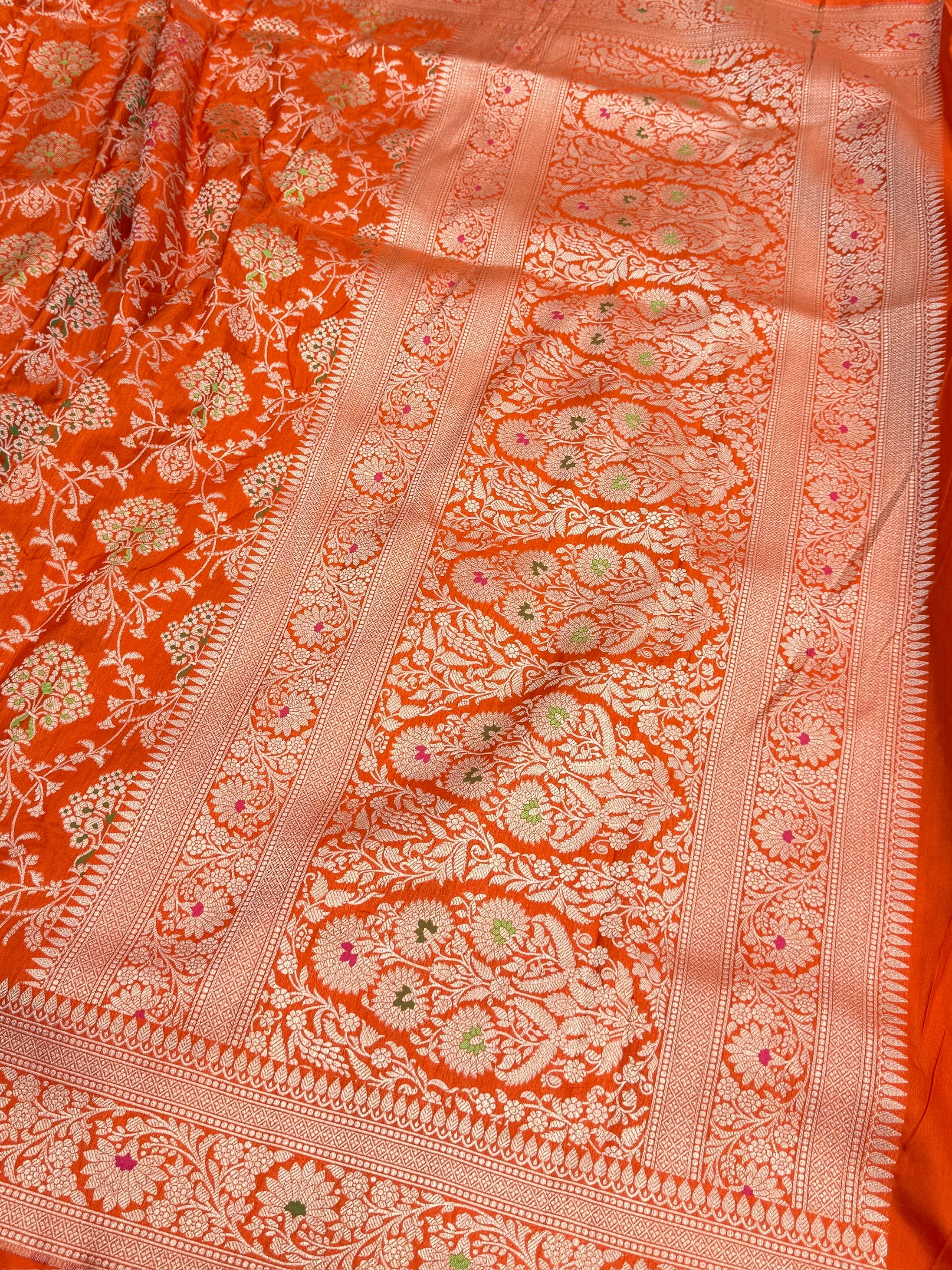 Banarasi Minakari Pure Katan Silk Saree