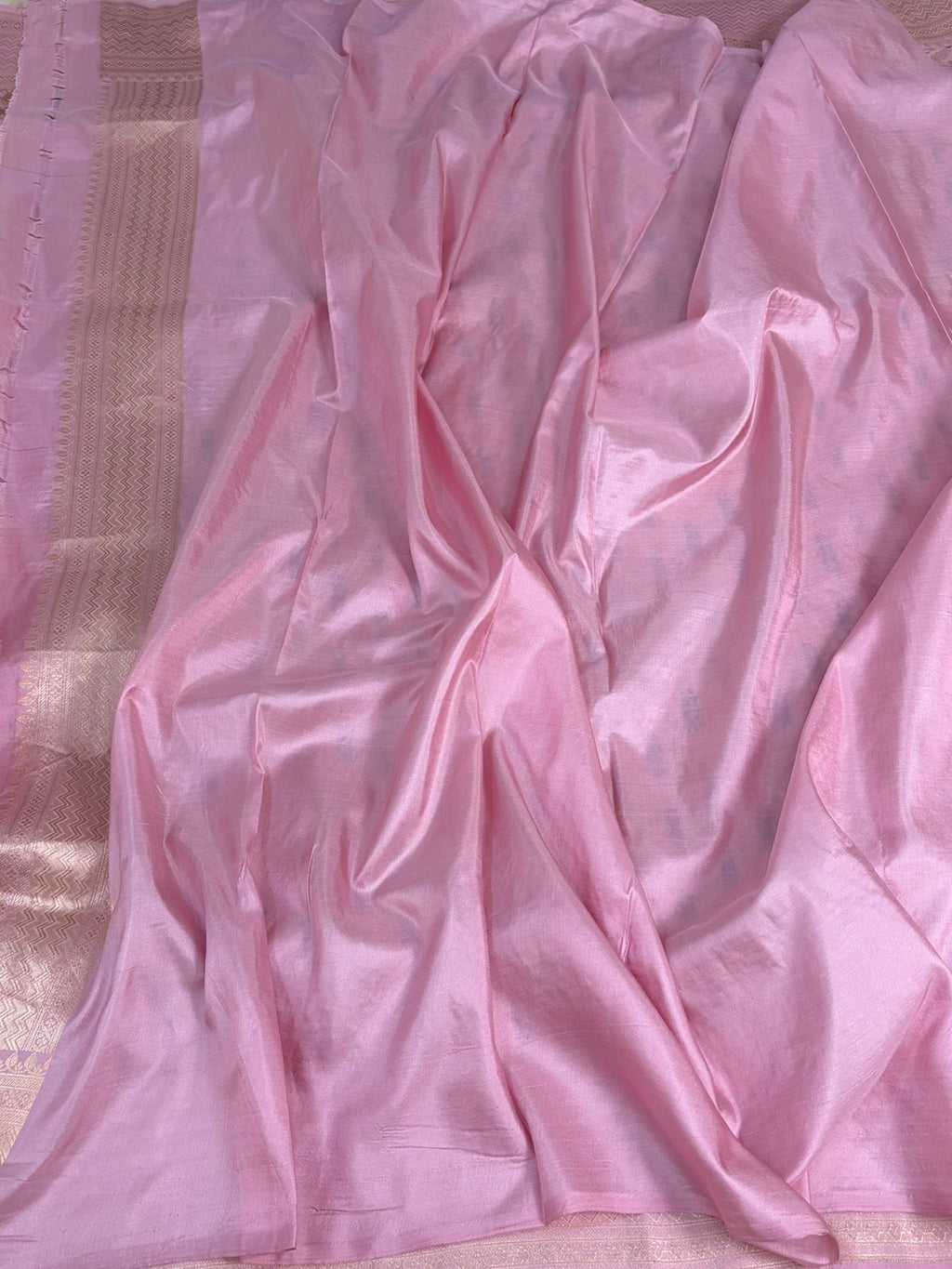 Lilac Banarasi Minakari Pure Katan Silk Brocade Saree