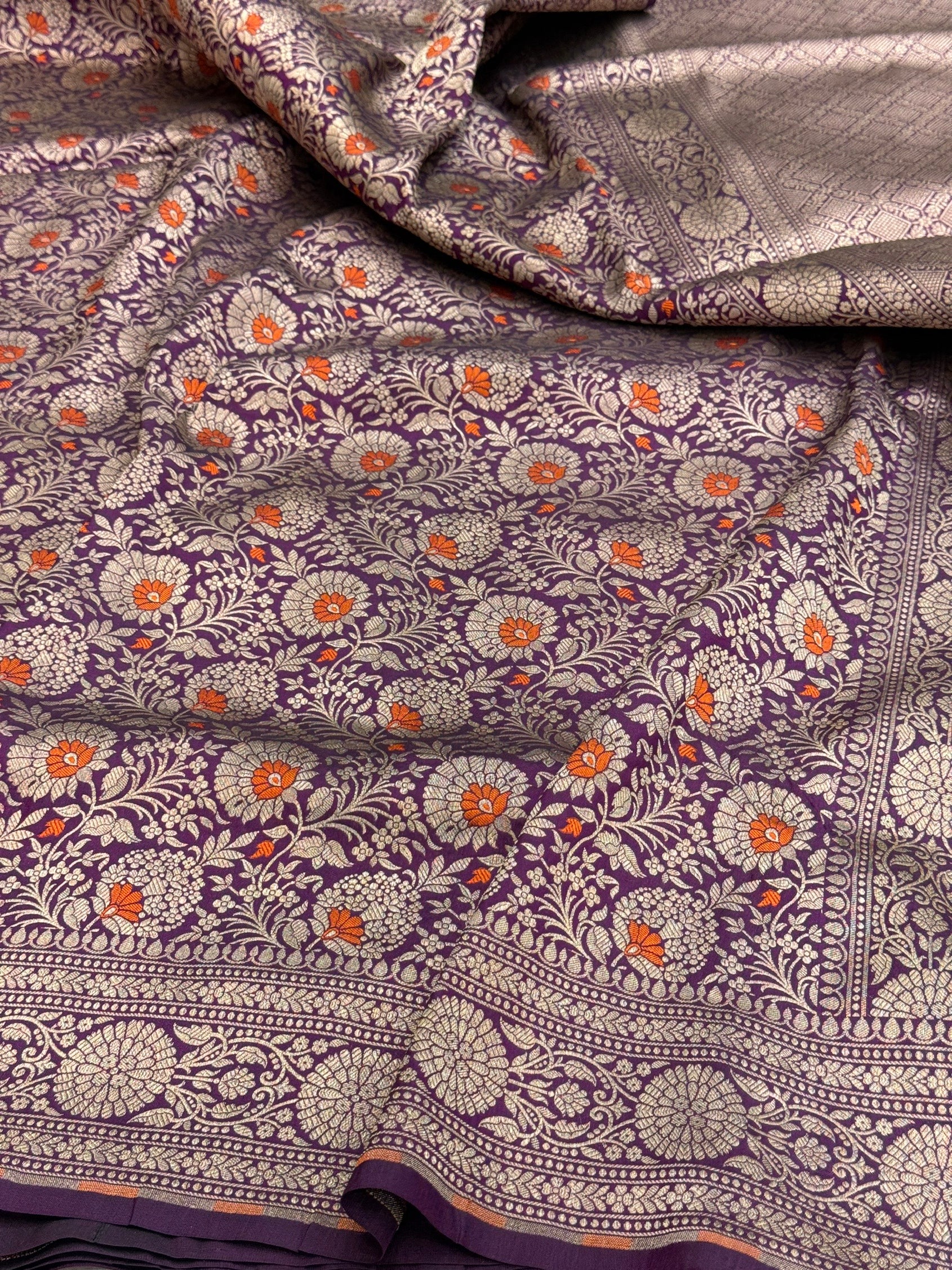 Banarasi Minakari Pure Katan Silk Brocade Saree – Rich Traditional Brocade Weave