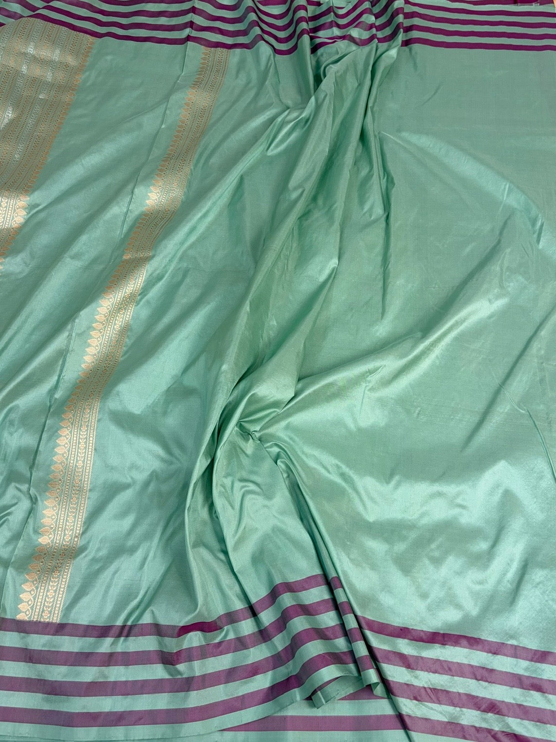 Pista Green Handwoven Pure Banarasi Katan Silk Saree