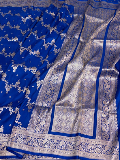 Royal Blue Banarasi Pure Katan Silk Saree