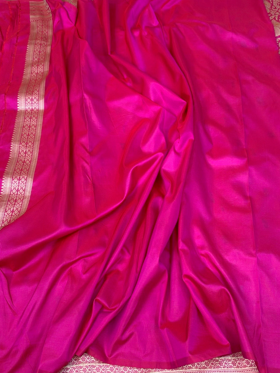 Rani Pink Banarasi Minakari Pure Katan Silk Brocade Saree