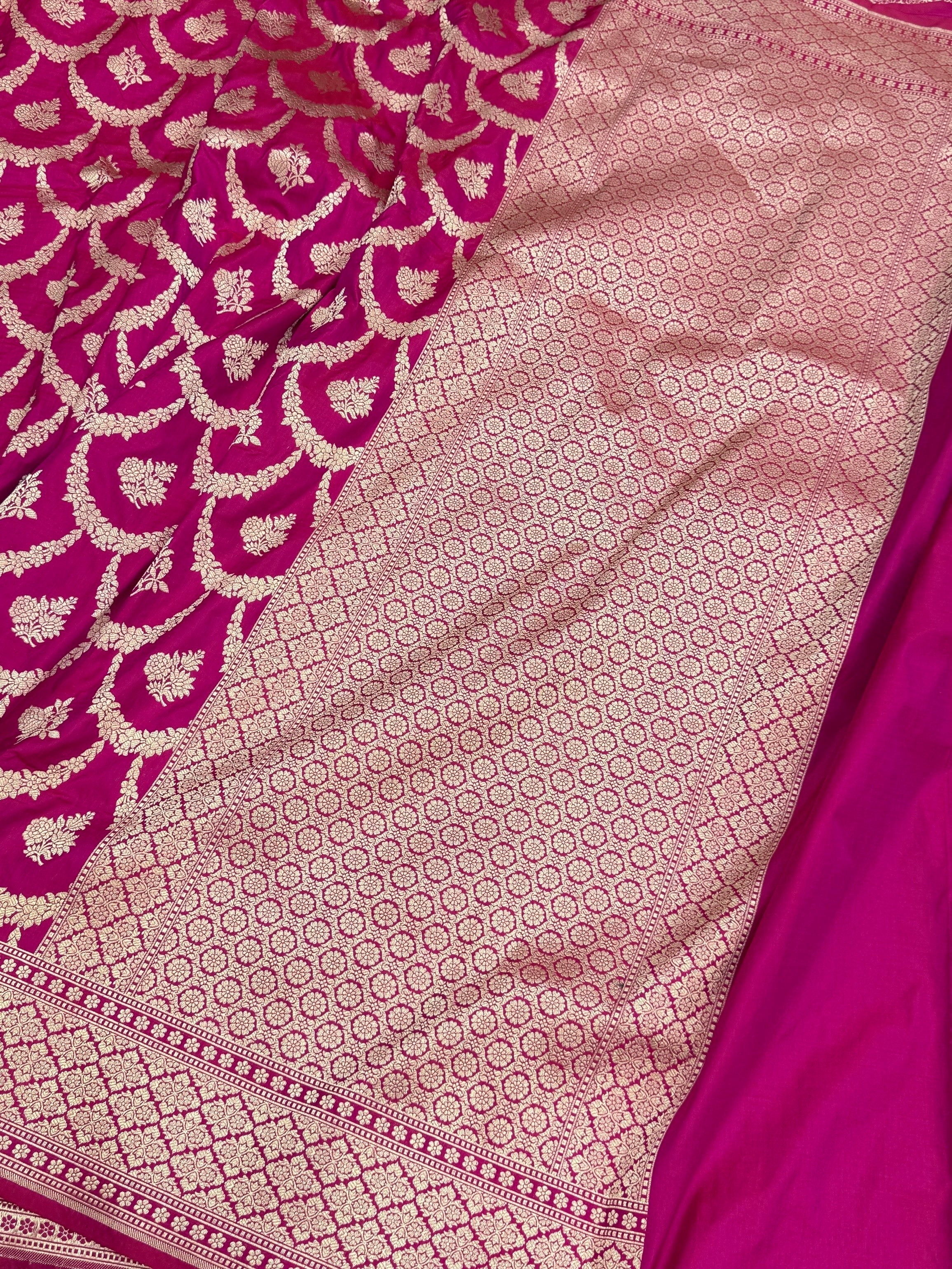 Banarasi Necklace Pure Katan Silk Saree | Pure Silk | Cutwork Technique | Banarasi Katan Silk Saree