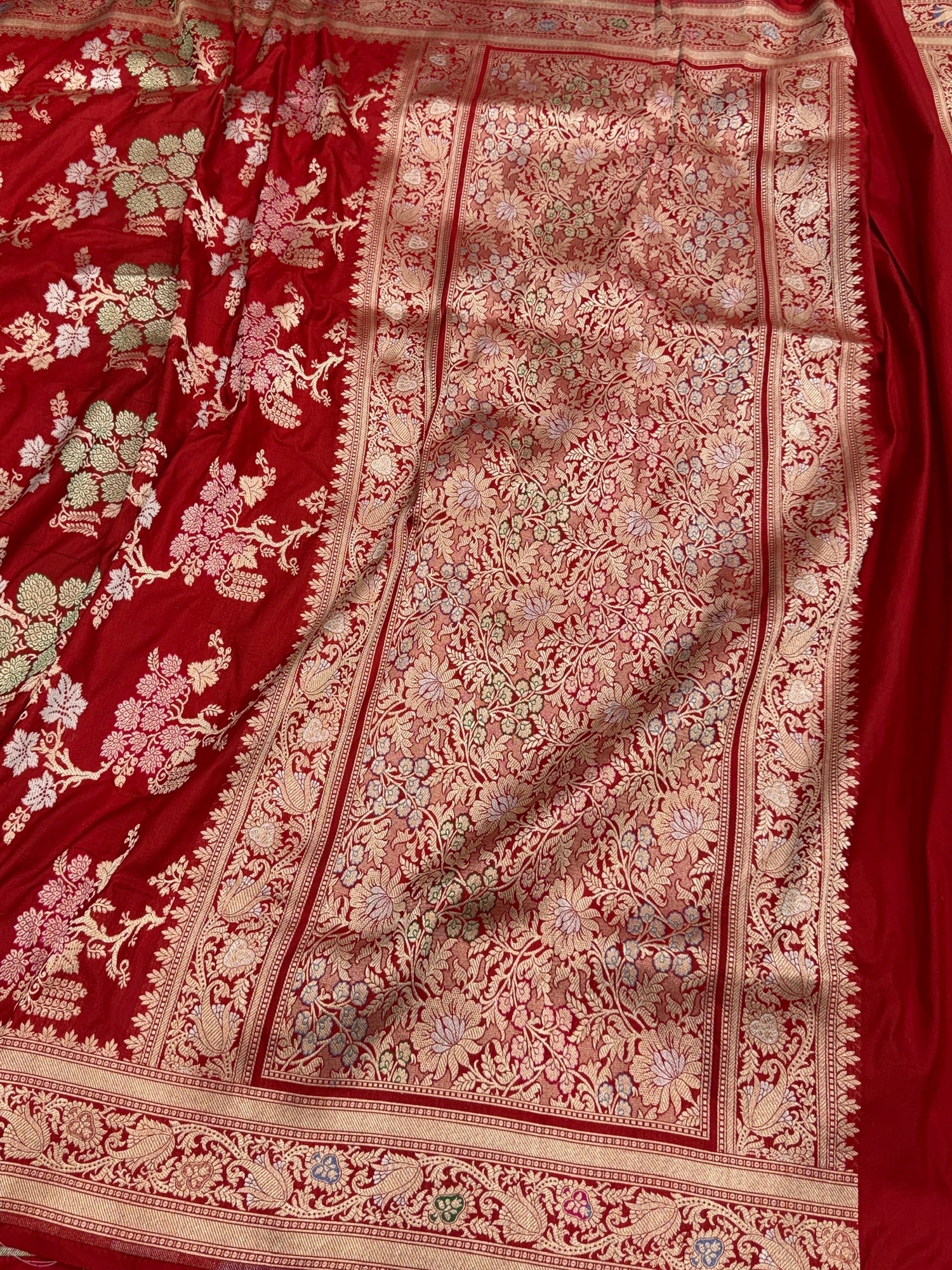 Banarasi Tilfi Minakari Pure Katan Silk Saree | Pure Silk | Minakari Work | Cutwork Technique | Banarasi Katan Silk Saree