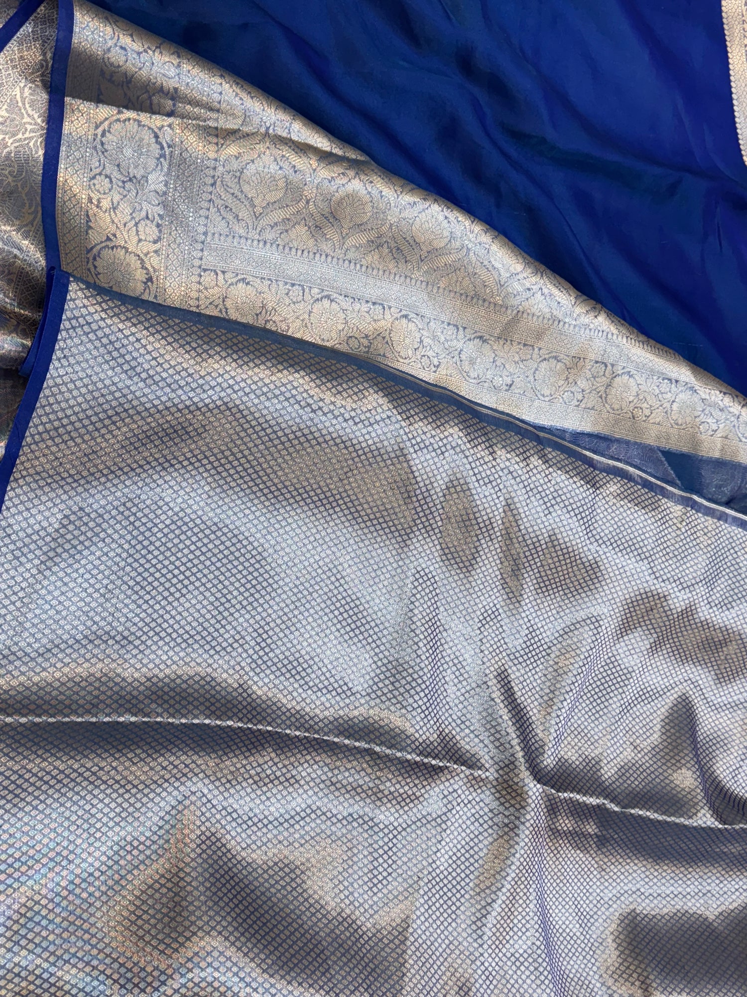 Royal Blue Pure Tissue Saree