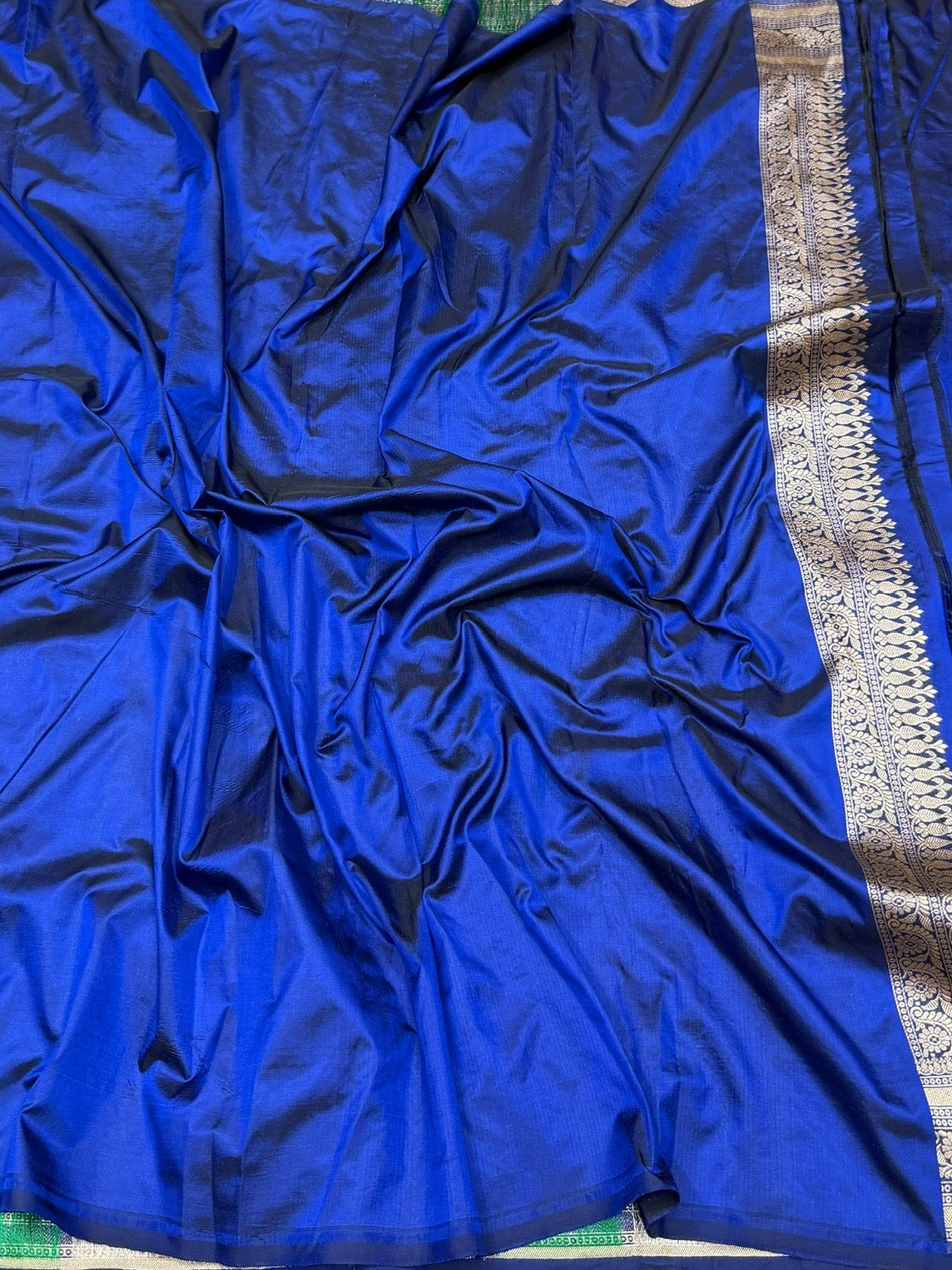 Royal Blue Banarasi Minakari Pure Katan Silk Saree