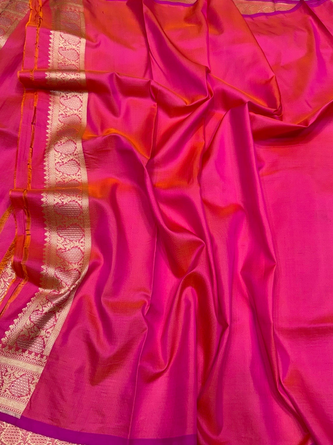 Banarasi Minakari Pure Silk Brocade Saree – Katan Silk with Intricate Minakari &amp; Rich Brocade Weave