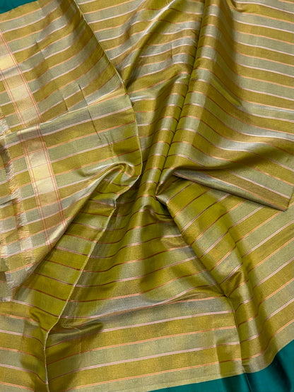 Yellow Handwoven Pure Banarasi Tissue Saree