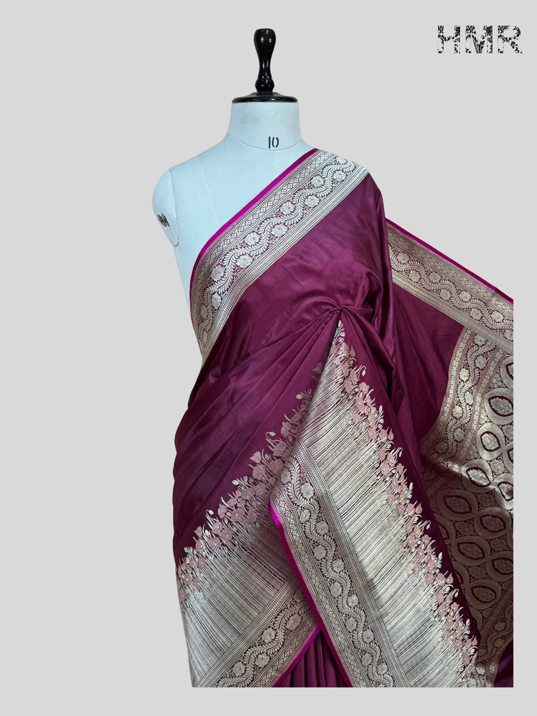 Handwoven Pure Banarasi Mashru Satin Silk Saree